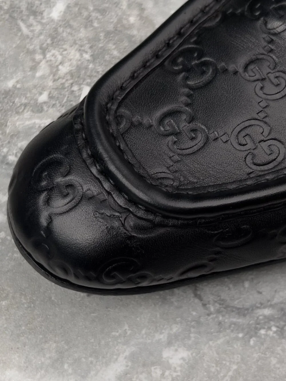 Gucci Tom Ford Era Loafers GG Monogram Embossed Black Leather 10 US or 43.5 EUR